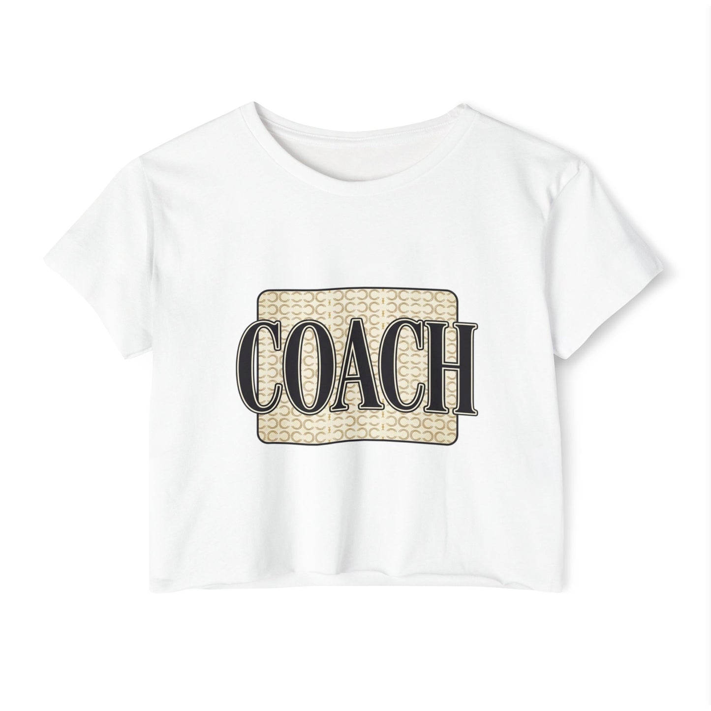 Coach Cropped Tee — Vintage Logo Festival Crop Top for Women