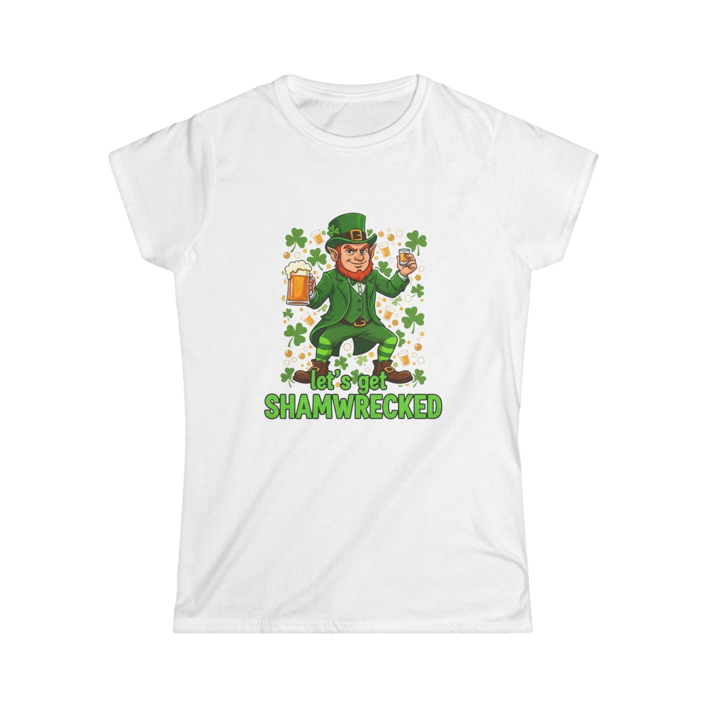 Shamrock Leprechaun Drinking Tee | St. Patrick's Day Shamwrecked Shirt