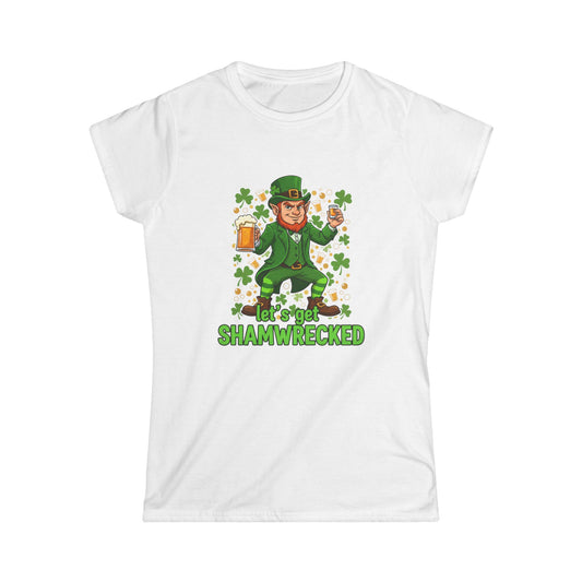 Shamrock Leprechaun Drinking Tee | St. Patrick's Day Shamwrecked Shirt