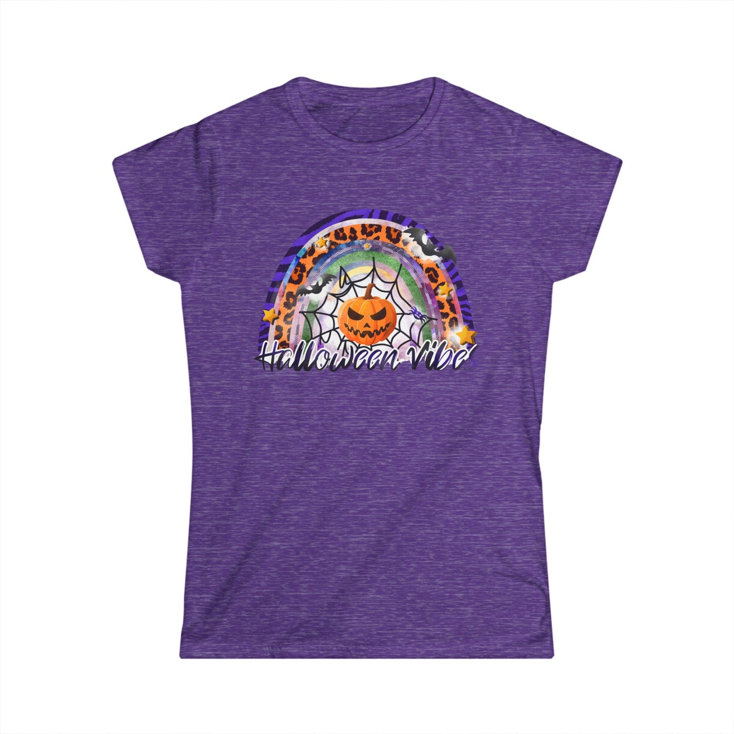Halloween Vibes Softstyle Tee, Women's Halloween Shirt, Seasonal T-Shirt, Fall Fashion Top, Spooky Graphic Tee, Casual Halloween Wear