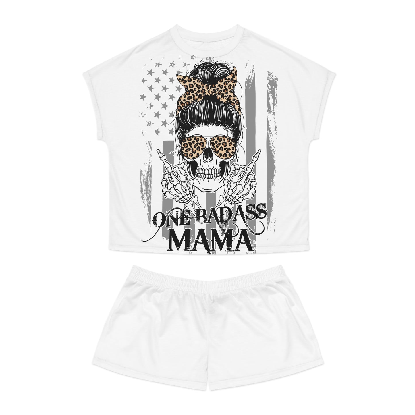 One Badass Mama Women's Short Pajama Set - Fun and Comfy Sleepwear