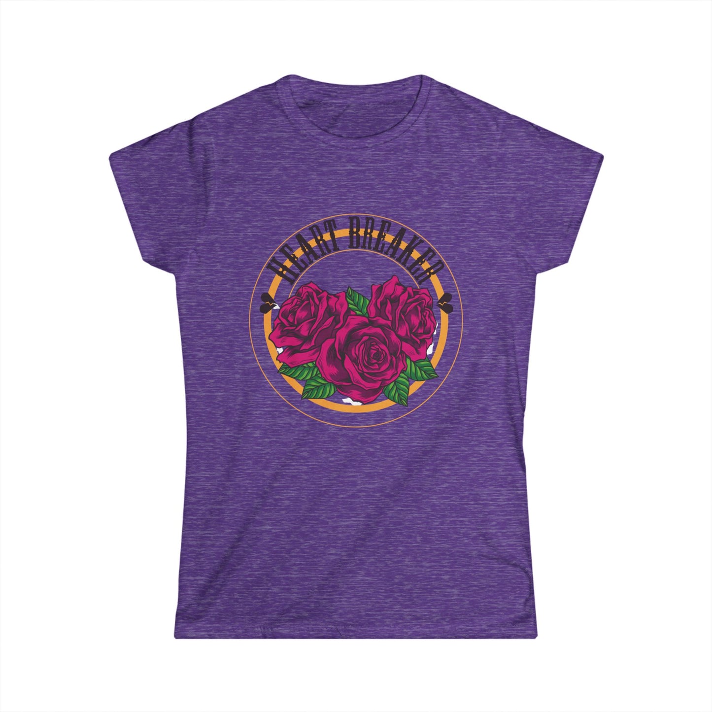 Heartbreaker Roses Tee | Pink Rose Graphic, Vintage Script, valentines tee
