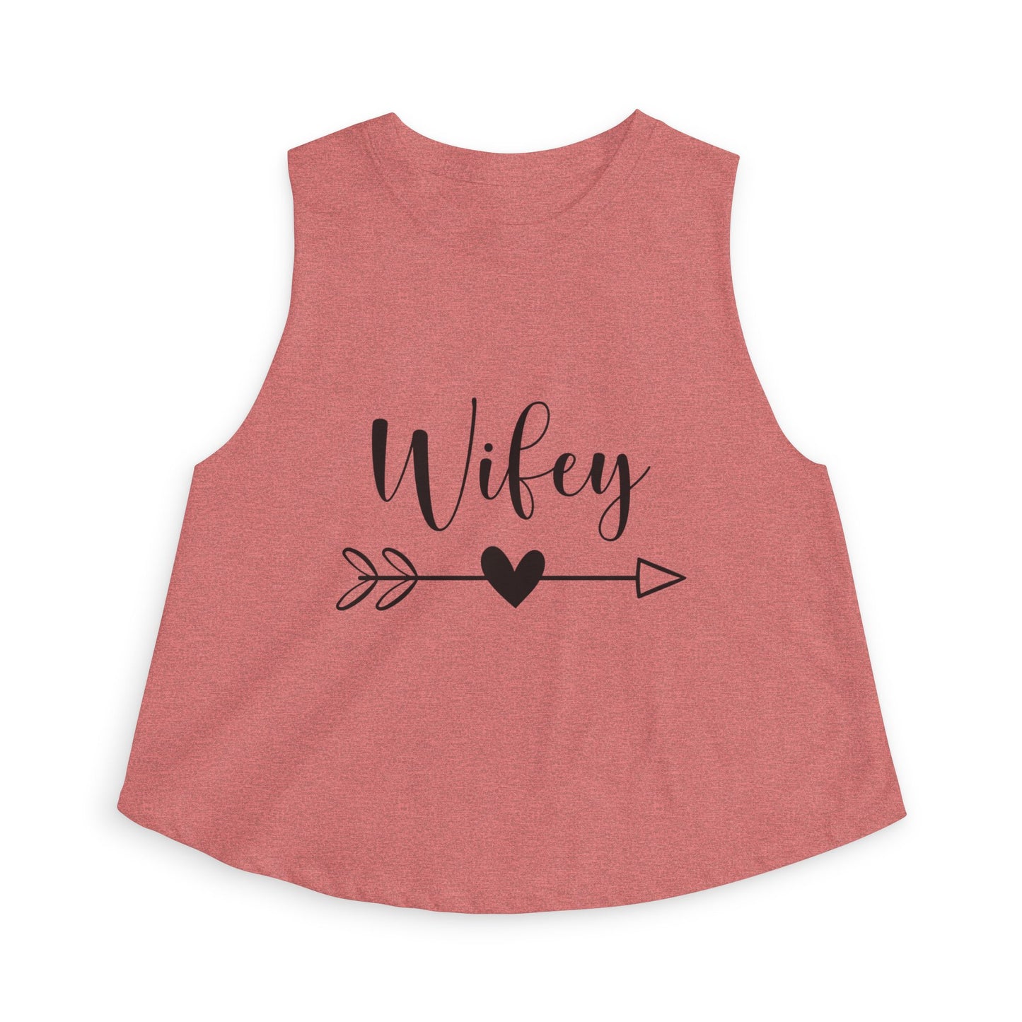 Wifey Crop Top — Cute Bridal Heart Arrow Tank for Brides, Bachelorette & Wedding Gifts