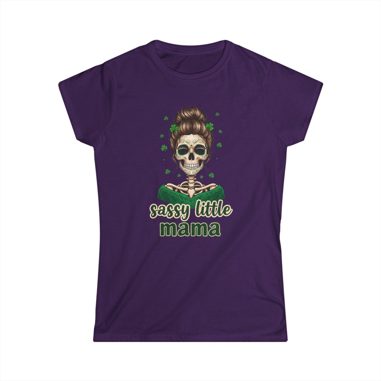Sassy Little Mama skull design Tee | Mother's Day, St. Patrick's inspired