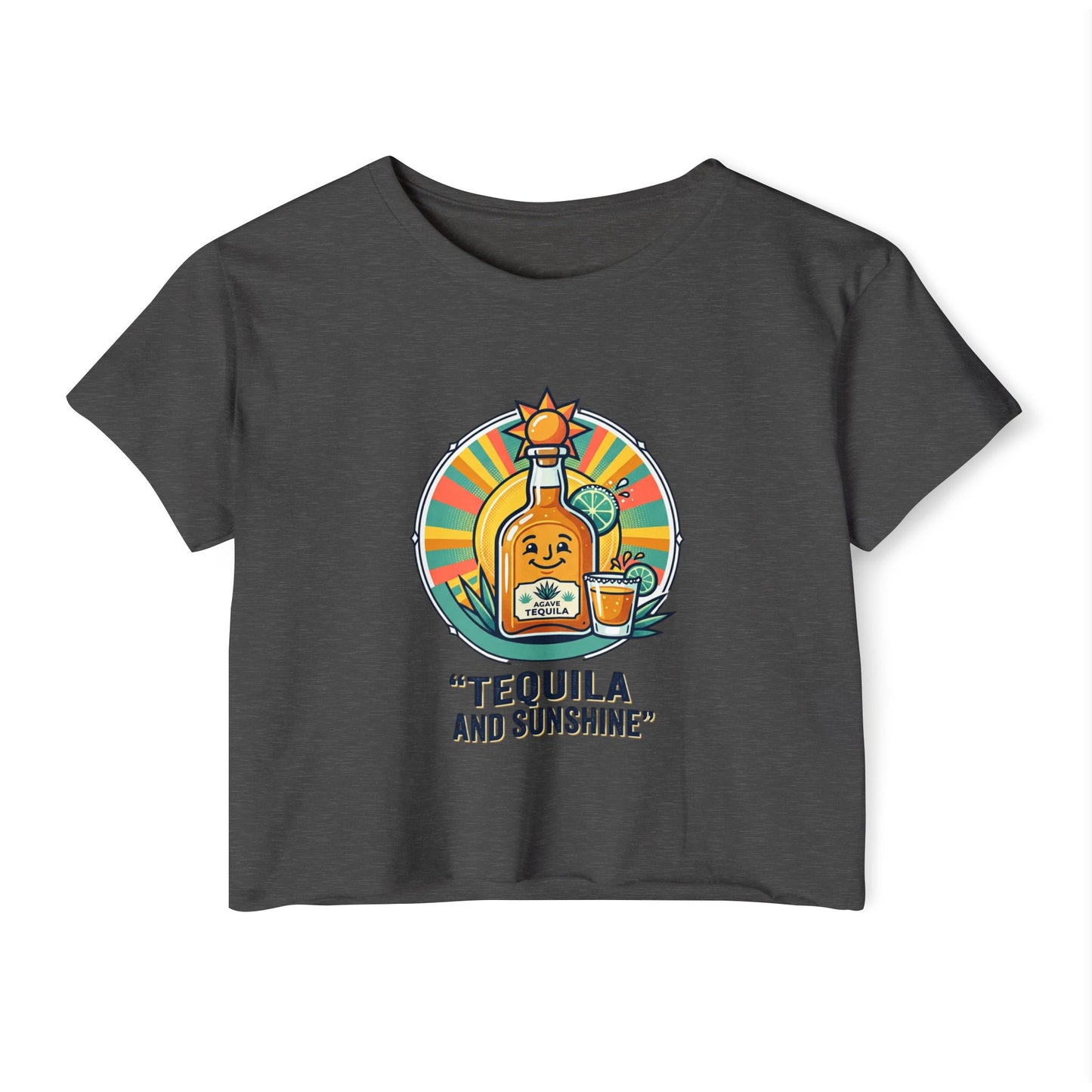 Tequila and Sunshine Crop Top — Women's Festival Graphic Tee