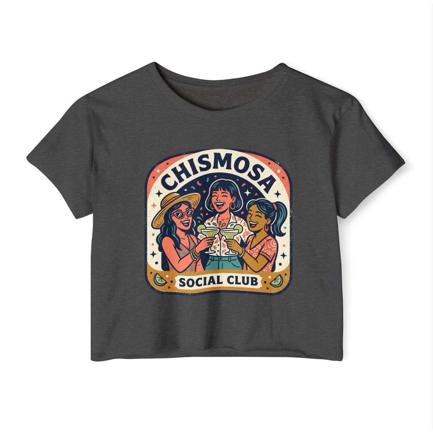 Chismosa Social Club Crop Top — Women's Festival Graphic Tee