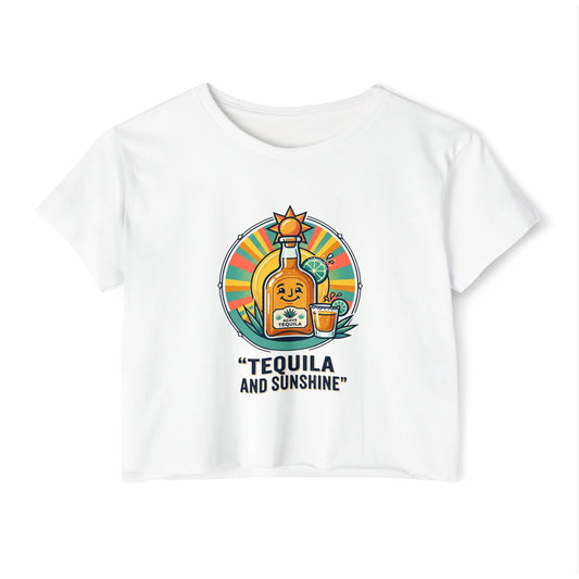 Tequila and Sunshine Crop Top — Women's Festival Graphic Tee