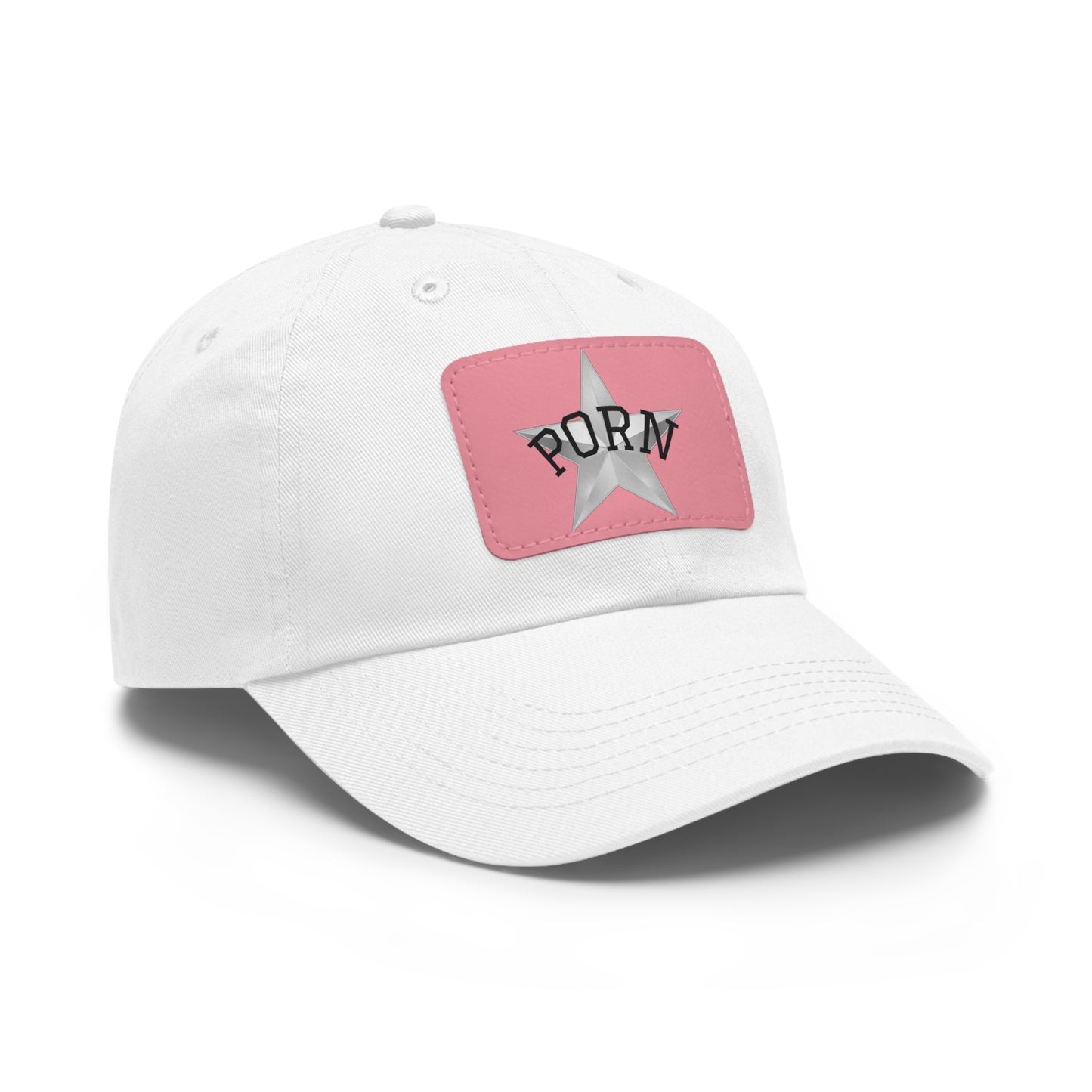 Stylish Dad Hat with Leather Patch, Casual Cap for Men, Summer Accessory, Fun Gift for Dads, Trendy Headwear. fun gifts for her, stylish womens hat