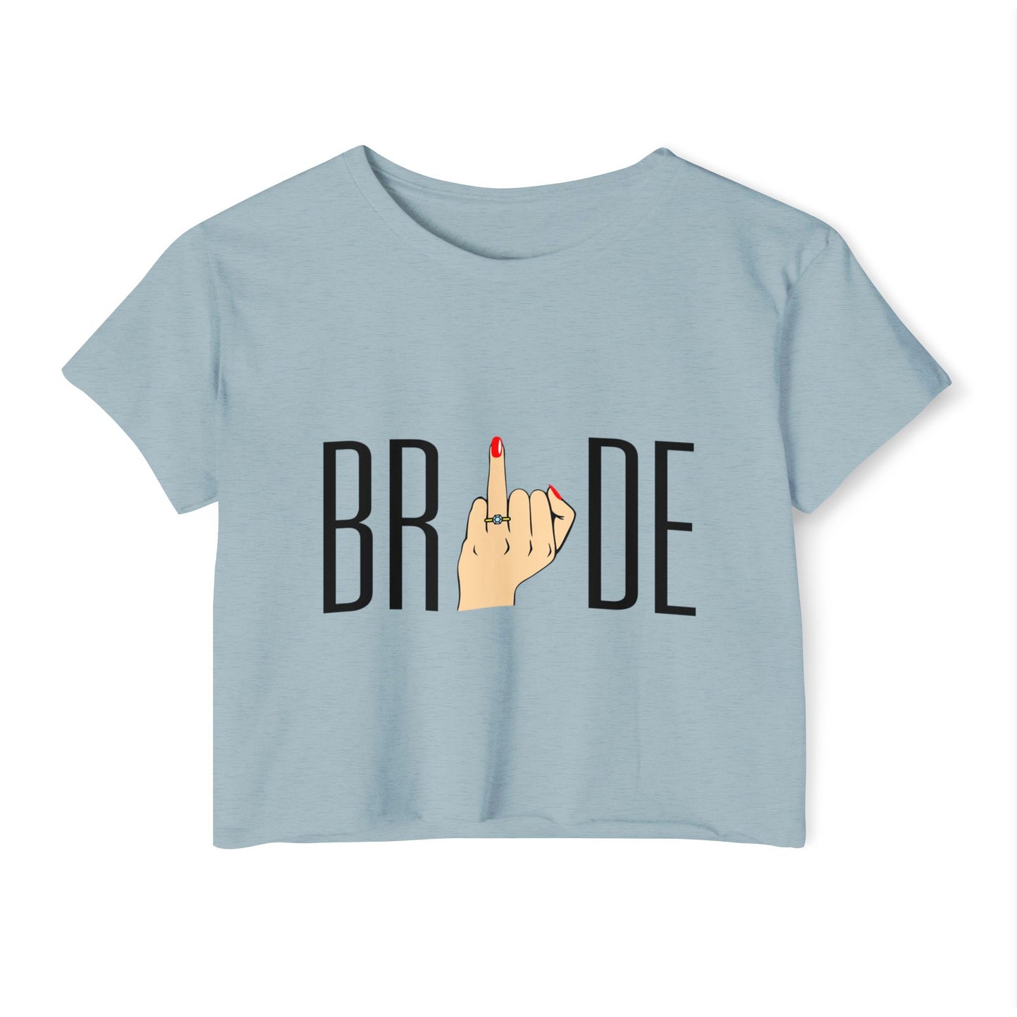Bride with Pinky Promise Hand crop top | Bachelorette Party Tee
