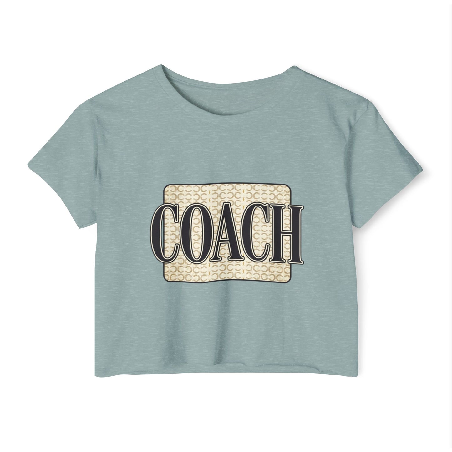 Coach Cropped Tee — Vintage Logo Festival Crop Top for Women