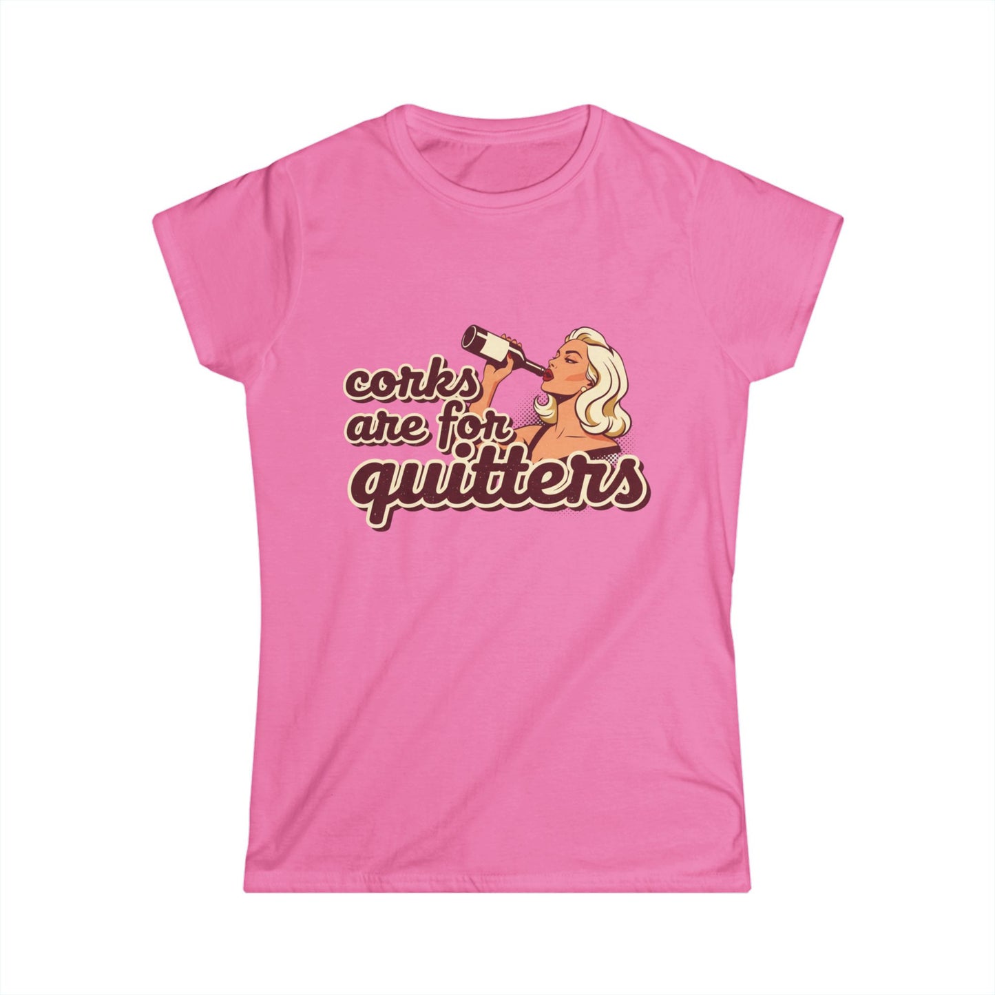 Women's Softstyle Tee, wine humor