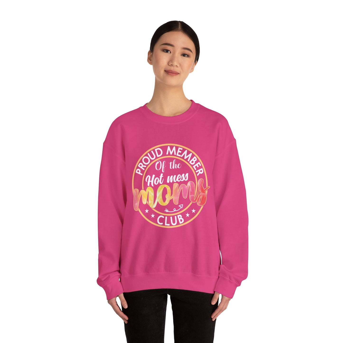 Moms Circle Crewneck Sweatshirt - Cozy Gift for Mothers, Perfect for Mother's Day, Family Gatherings, Casual Wear, Everyday Comfort