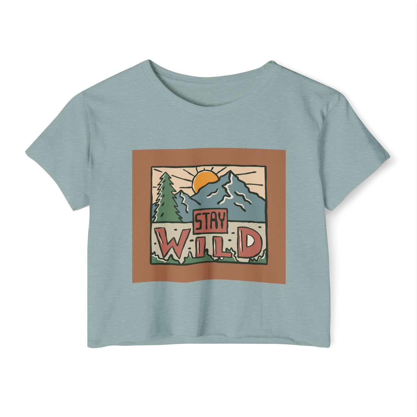 Stay Wild Crop Top — Women's Festival Graphic Tee