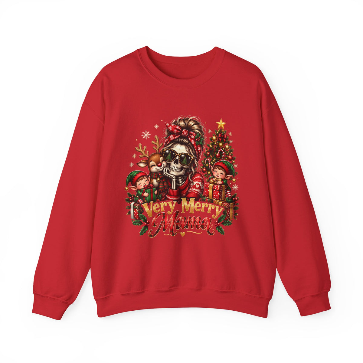 Very Merry Mama Christmas Family Design Sweatshirt