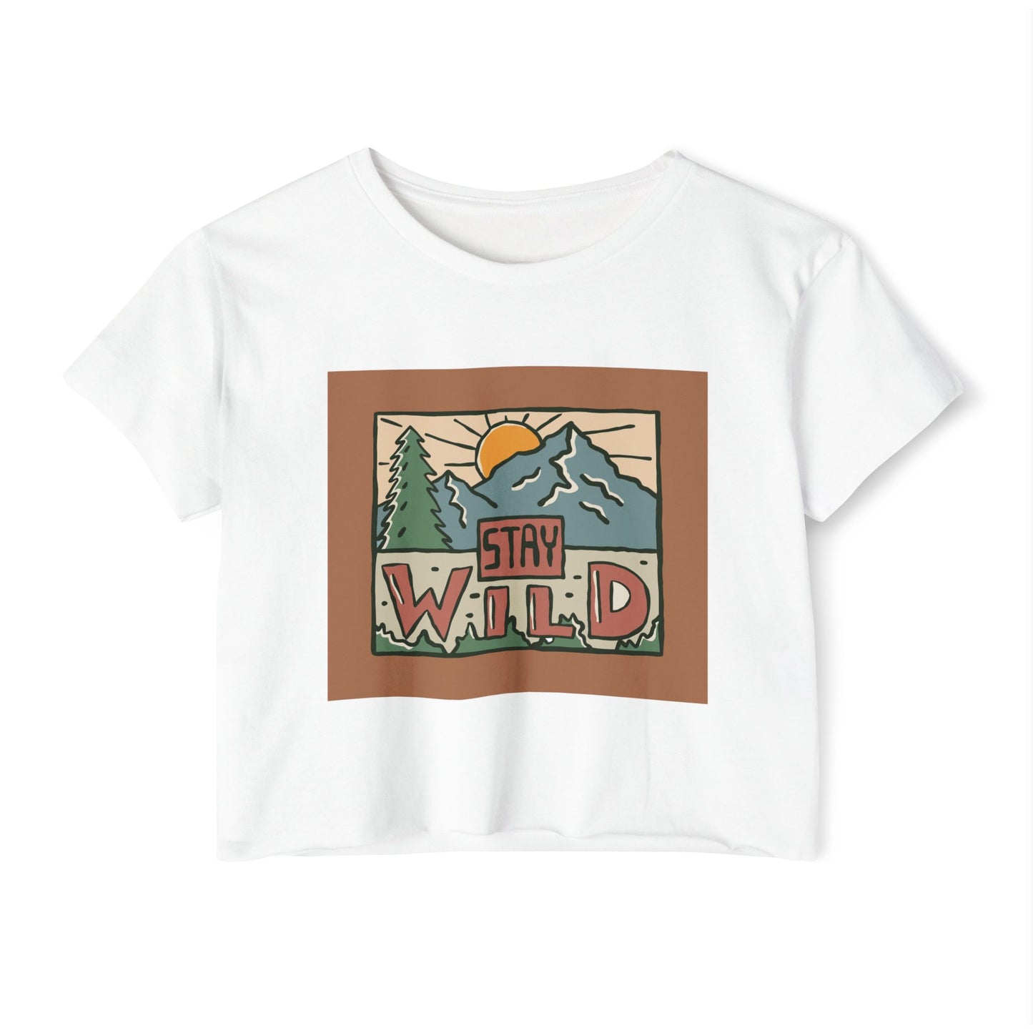 Stay Wild Crop Top — Women's Festival Graphic Tee