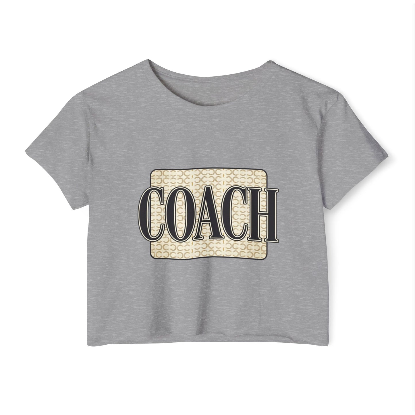Coach Cropped Tee — Vintage Logo Festival Crop Top for Women