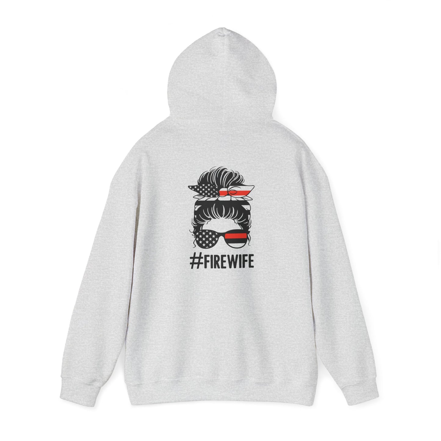 Firefighter Wife Hooded Sweatshirt - Unisex Heavy Blend with Uplifting Design