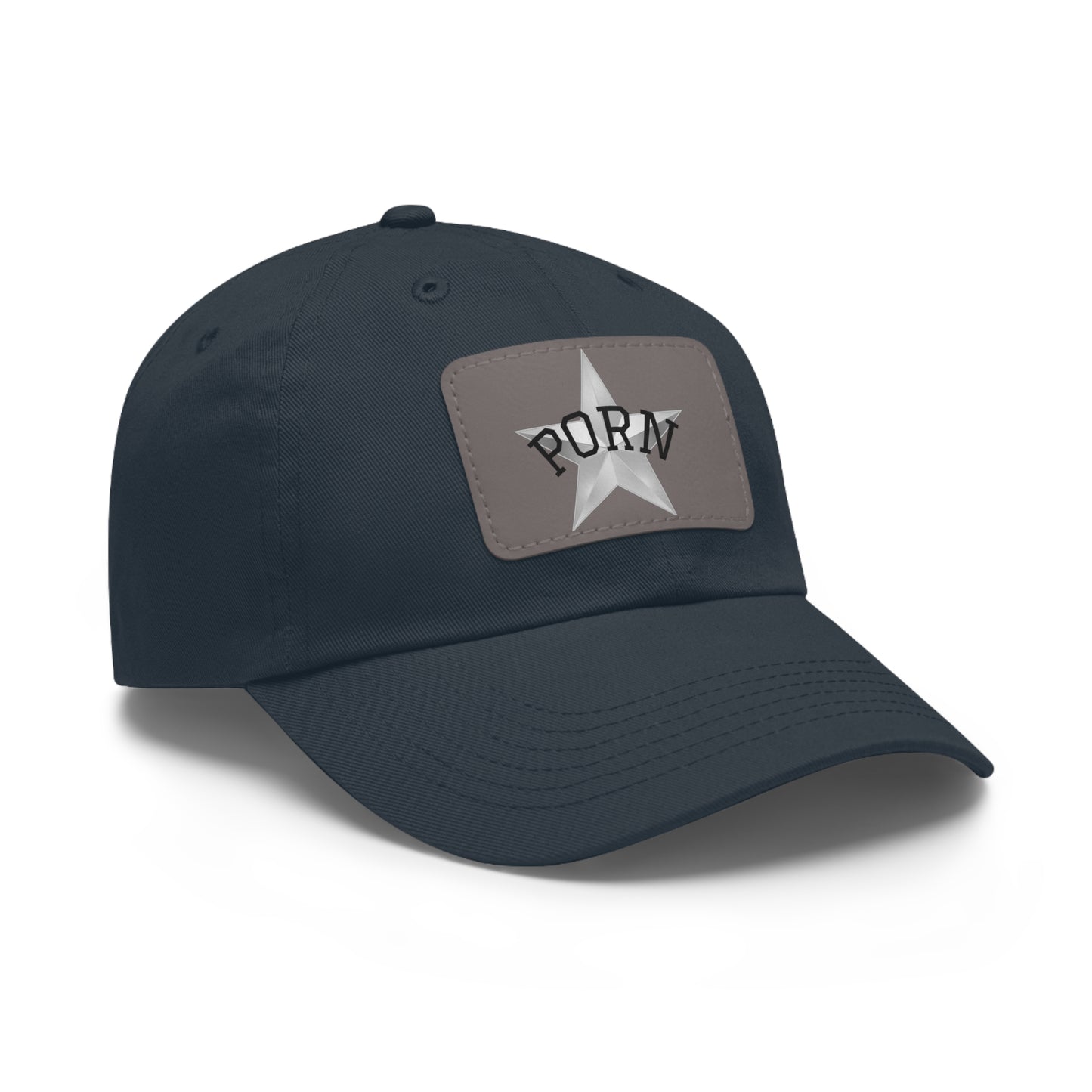 Stylish Dad Hat with Leather Patch, Casual Cap for Men, Summer Accessory, Fun Gift for Dads, Trendy Headwear. fun gifts for her, stylish womens hat
