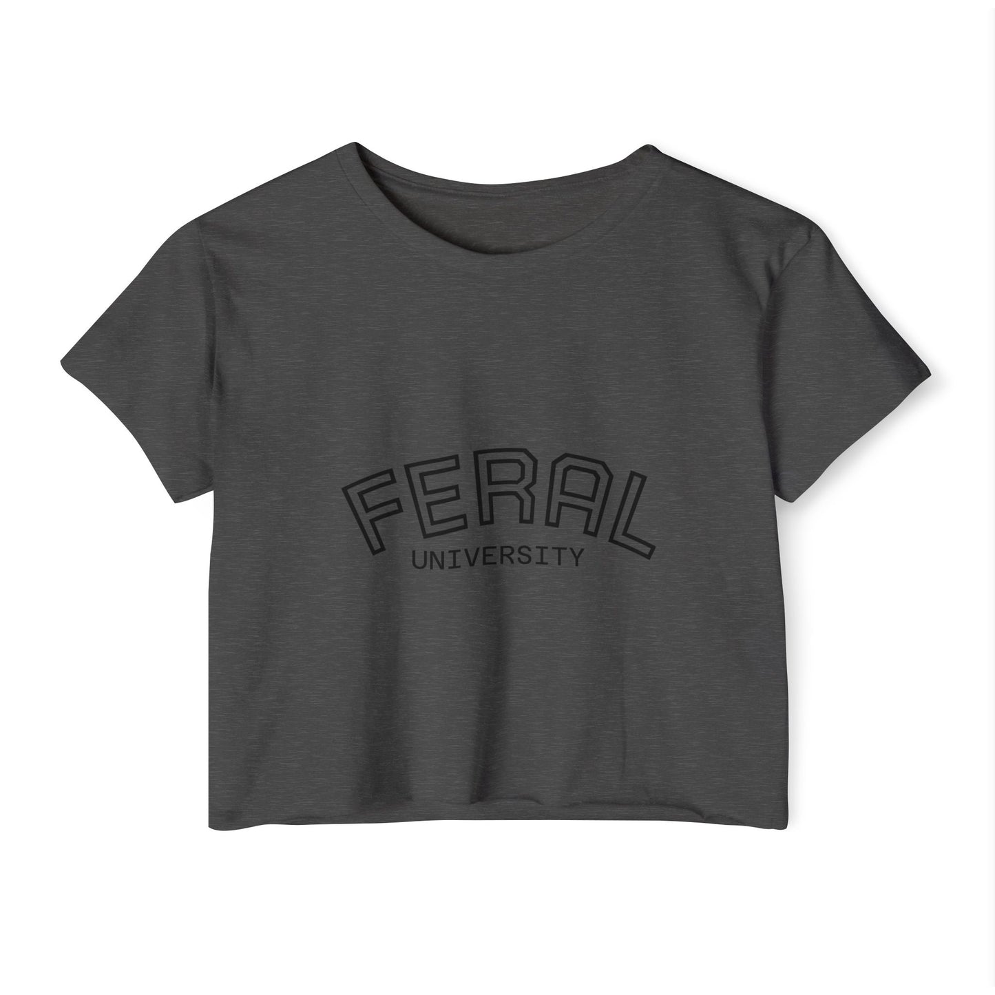 Feral University Crop Top — Women's Festival Graphic Tee
