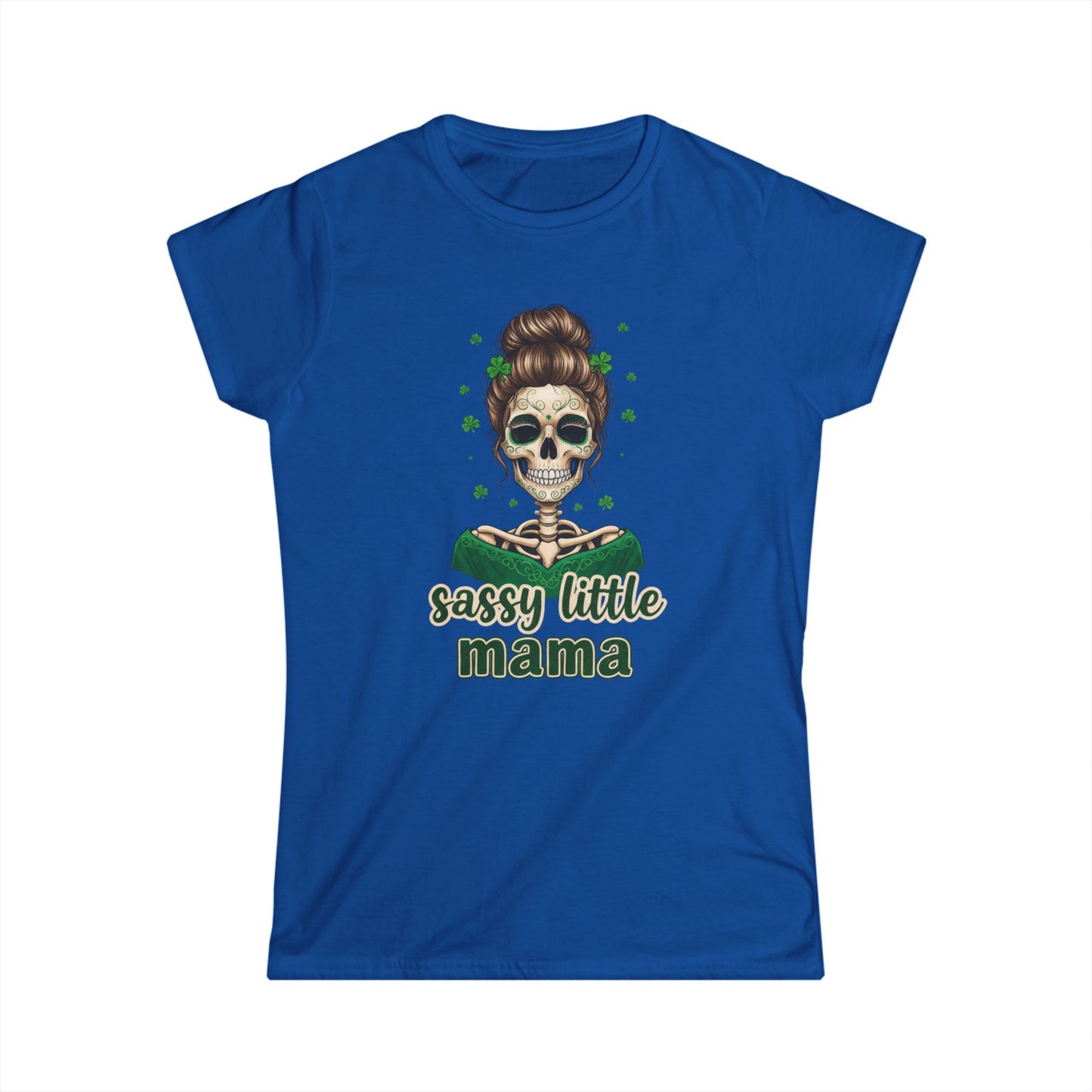 Sassy Little Mama skull design Tee | Mother's Day, St. Patrick's inspired