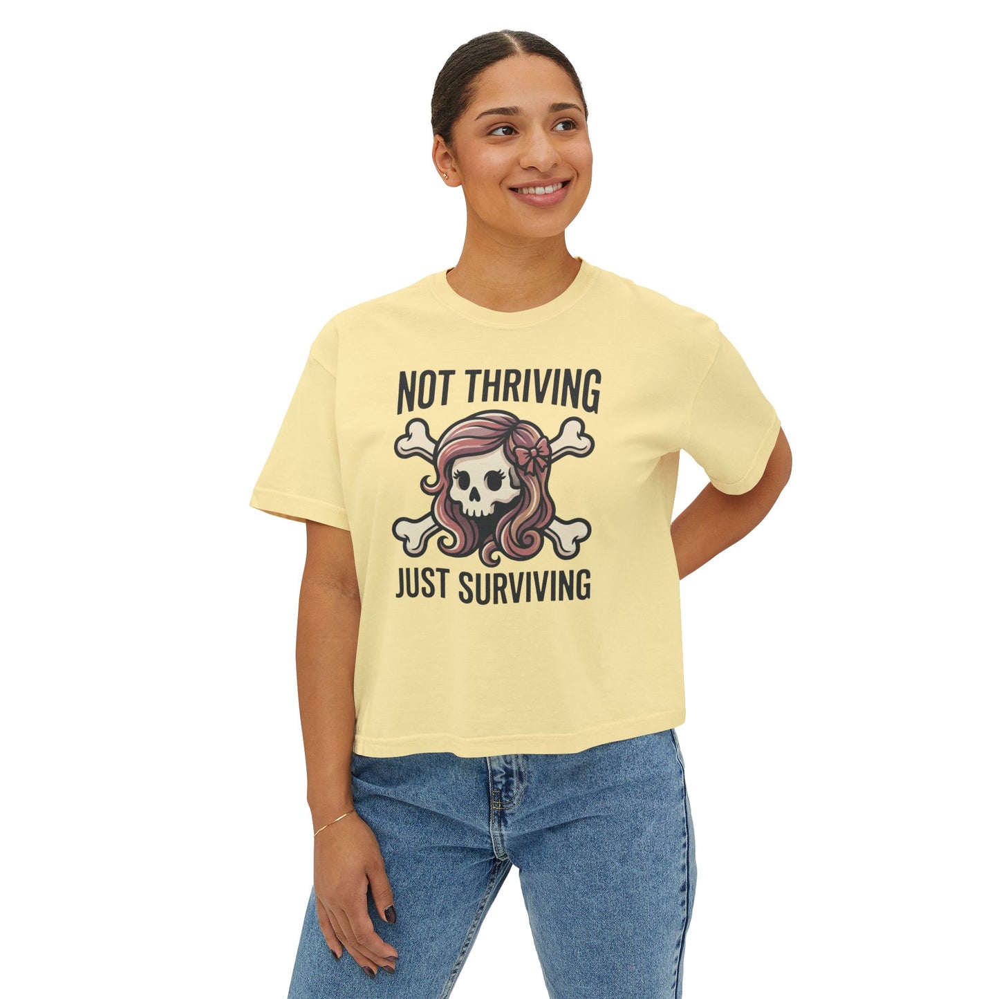 Not Thriving Just Surviving Skull Tee