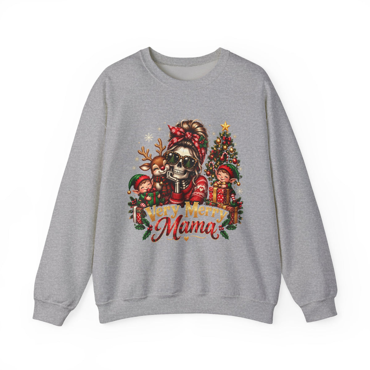 Very Merry Mama Christmas Family Design Sweatshirt