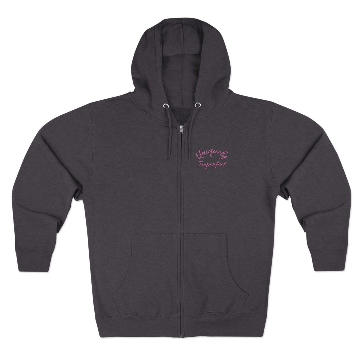 Unique & Imperfect Unisex Zip Hoodie - Edgy Skull Design