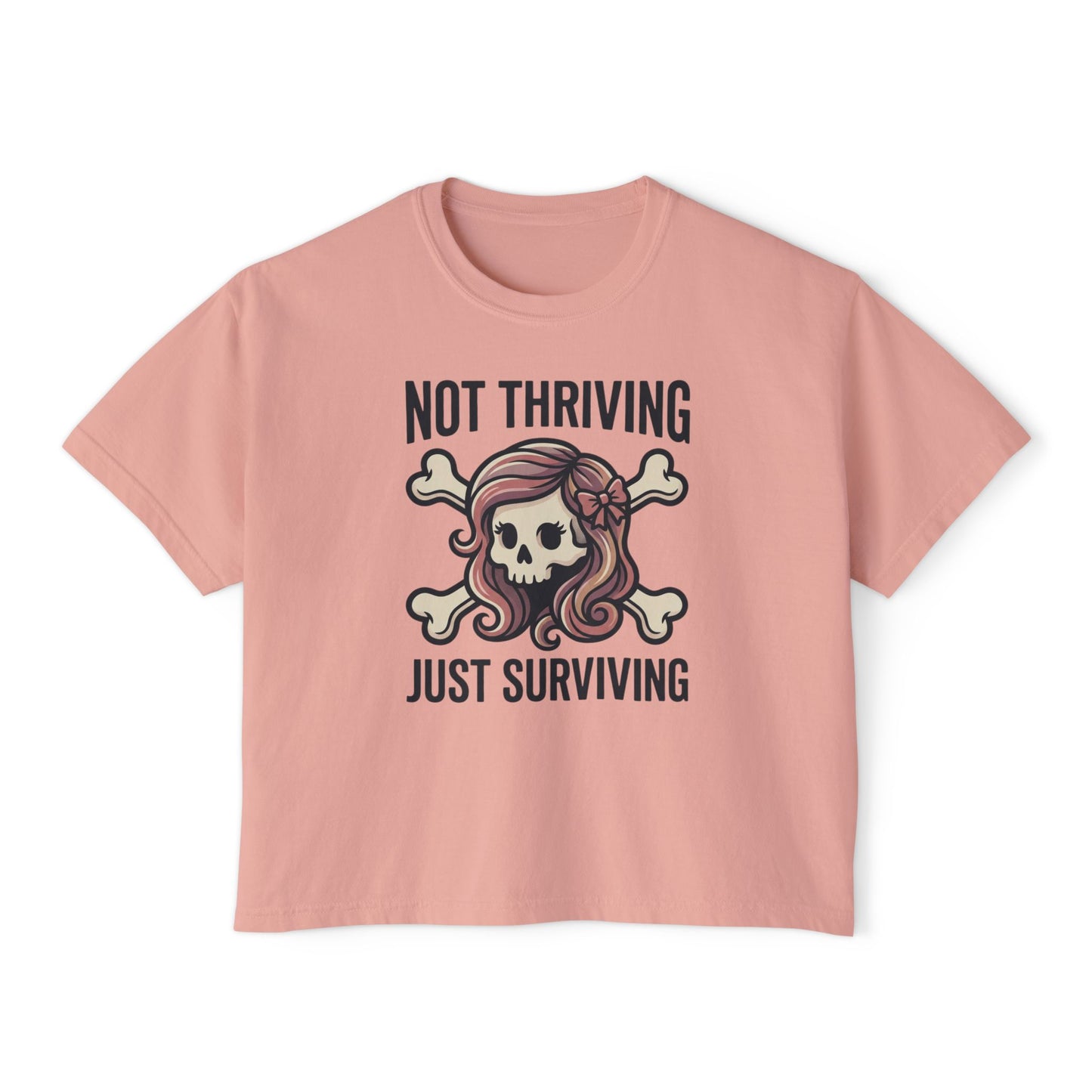 Not Thriving Just Surviving Skull Tee