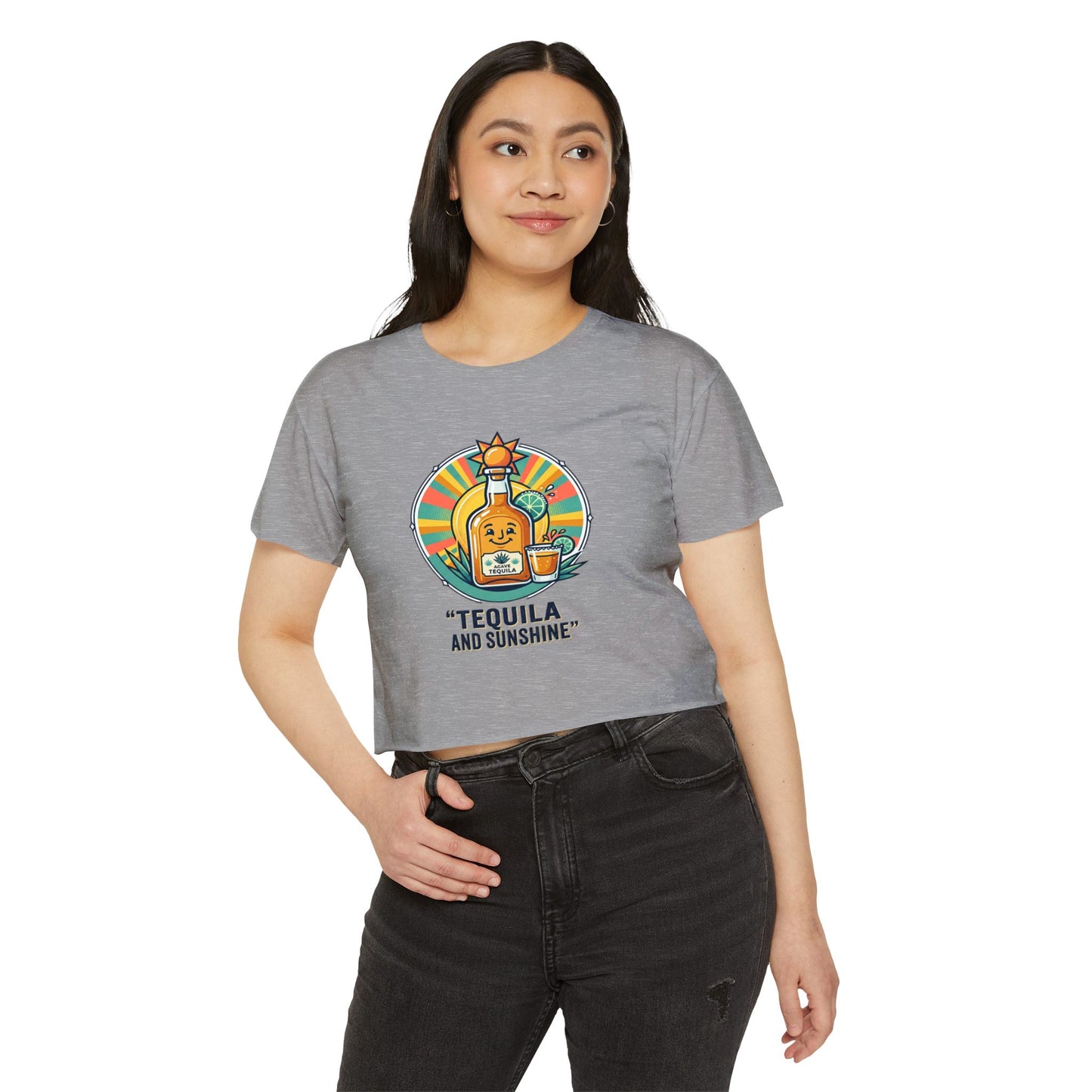 Tequila and Sunshine Crop Top — Women's Festival Graphic Tee