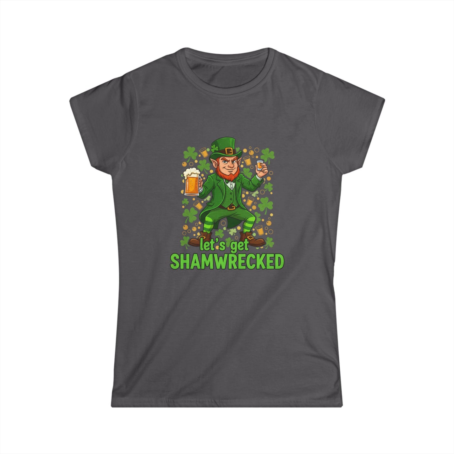 Shamrock Leprechaun Drinking Tee | St. Patrick's Day Shamwrecked Shirt