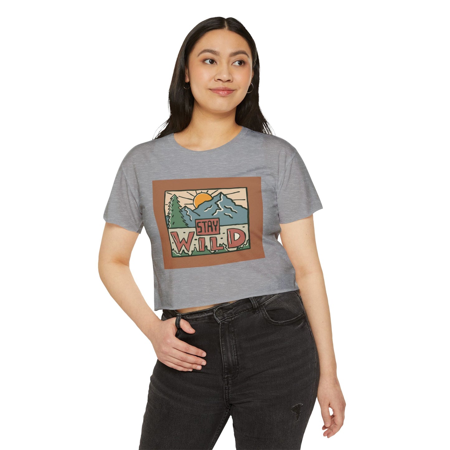 Stay Wild Crop Top — Women's Festival Graphic Tee