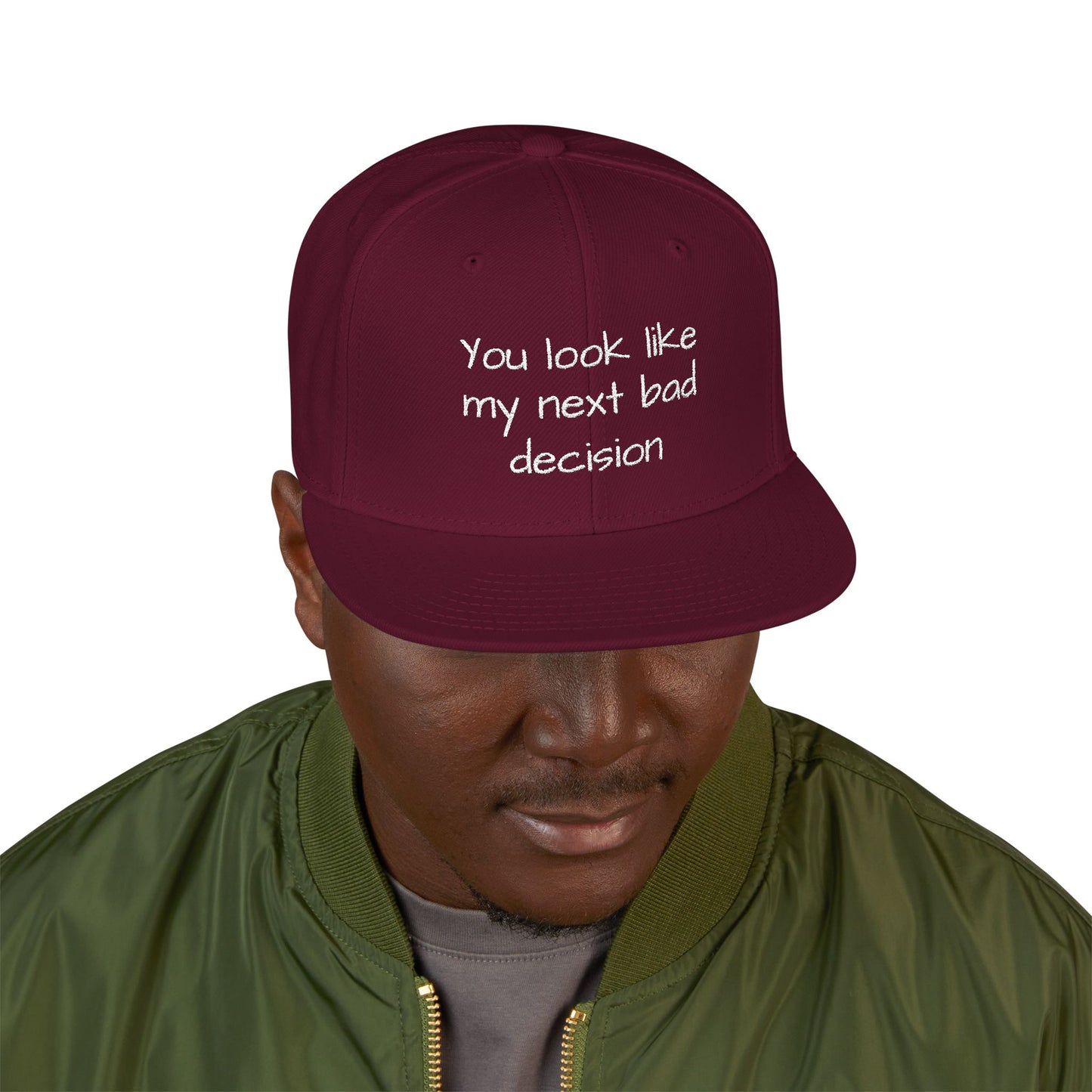 Snapback Hat - Embroidered Cap, Trendy Hat, Streetwear Accessory, Gift for Him, Stylish Headwear, funny hat