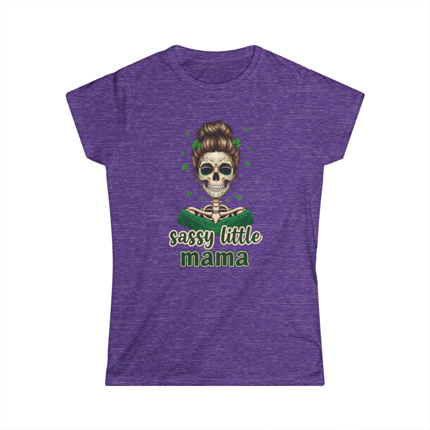 Sassy Little Mama skull design Tee | Mother's Day, St. Patrick's inspired