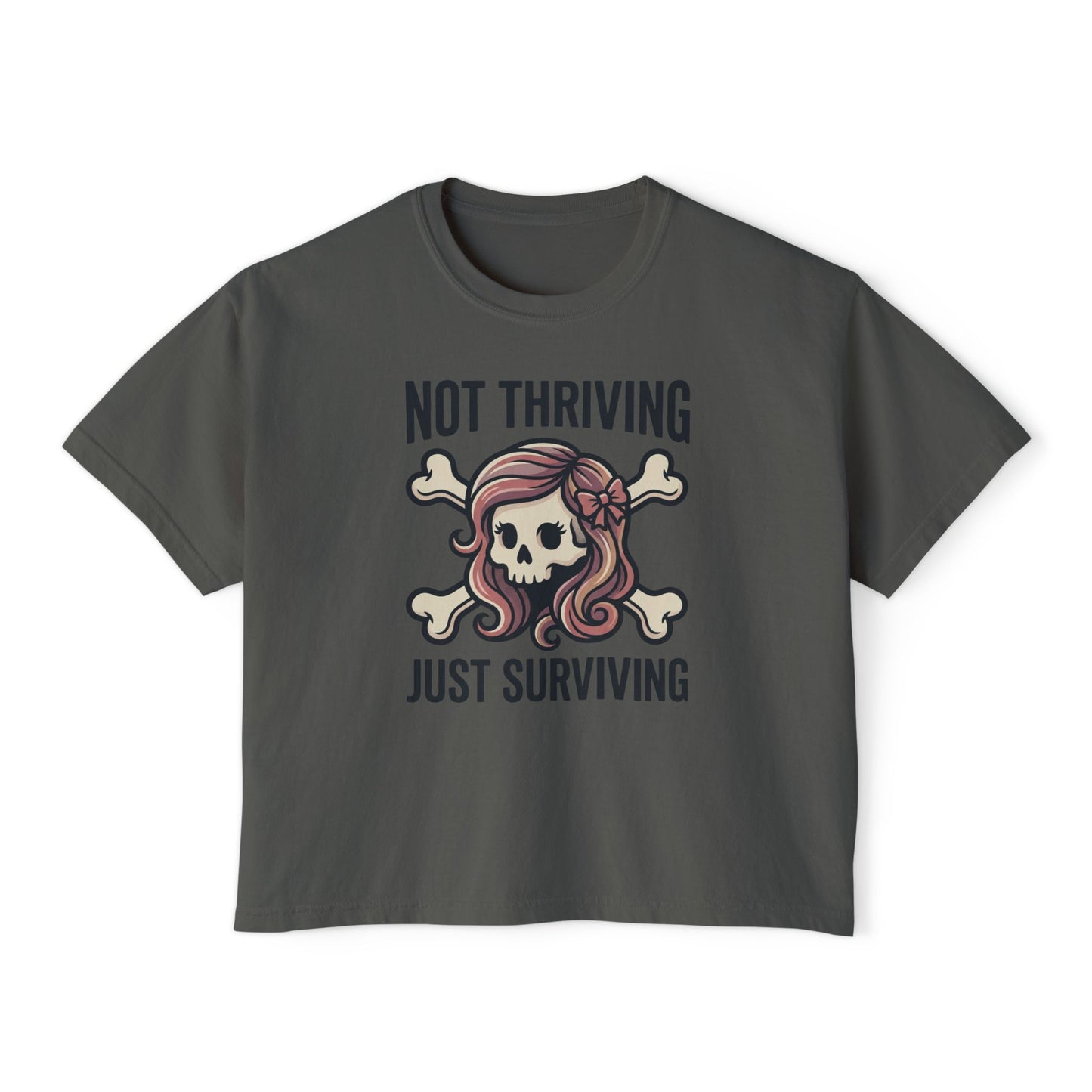 Not Thriving Just Surviving Skull Tee