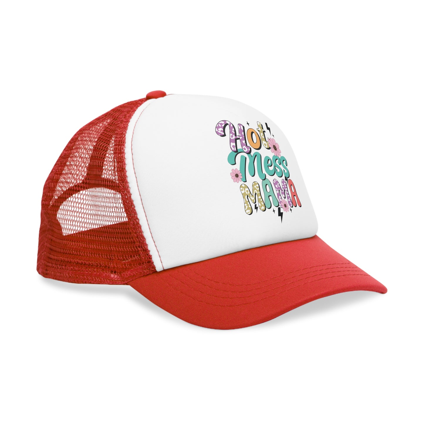 Hot Mess Mama Mesh Cap, Trendy Hat for Moms, Fun Gift for Mother's Day, Casual Summer Accessory, Cute Fashion Statement
