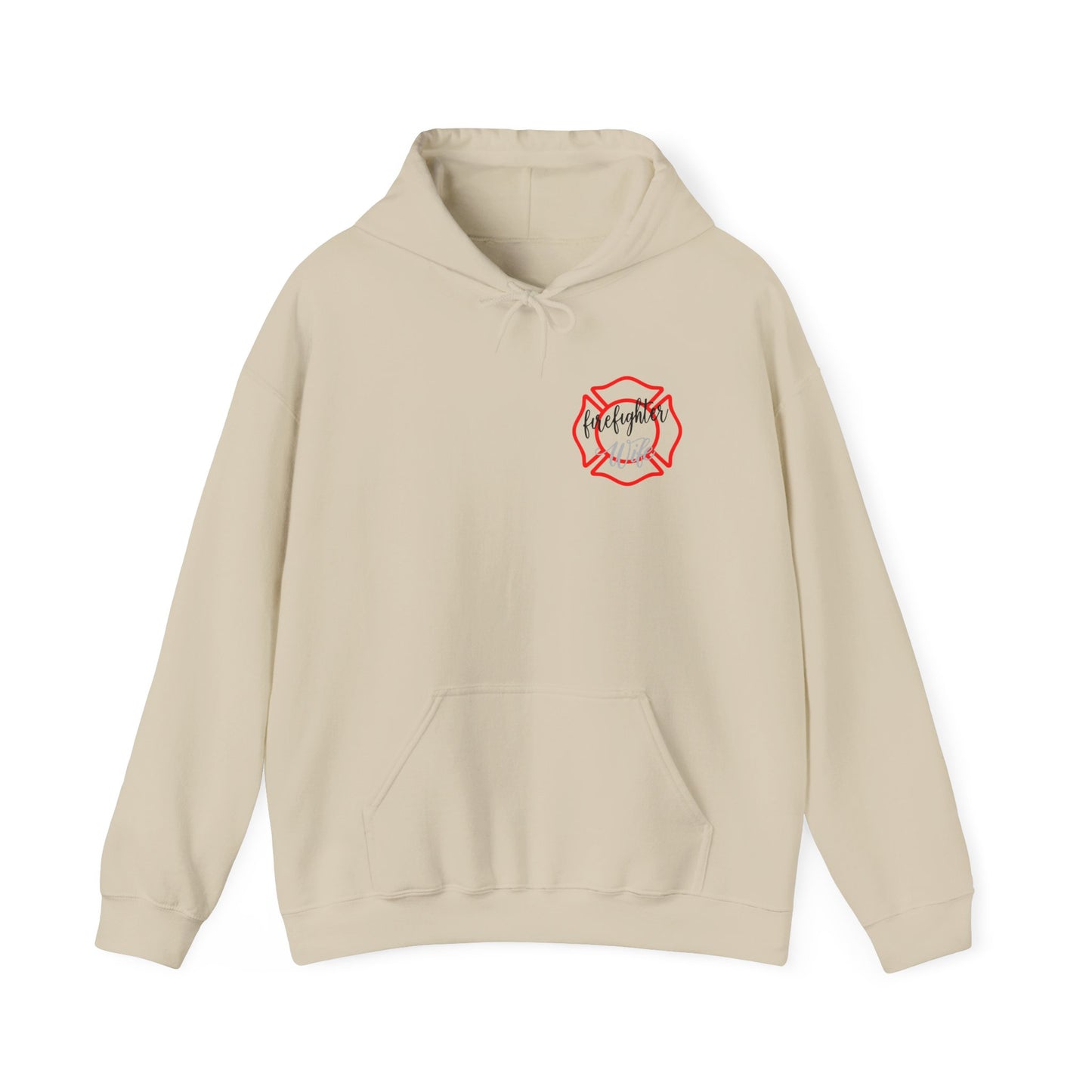 Firefighter Wife Hooded Sweatshirt - Unisex Heavy Blend with Uplifting Design