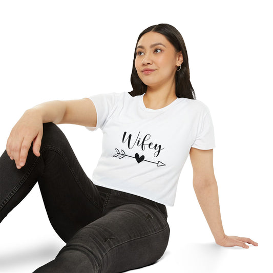 Wifey Festival Crop Top, Women's Crop Tee, Cute Summer Top, Boho Style Shirt, Gift for Her, Anniversary Gift, Trendy Clothing