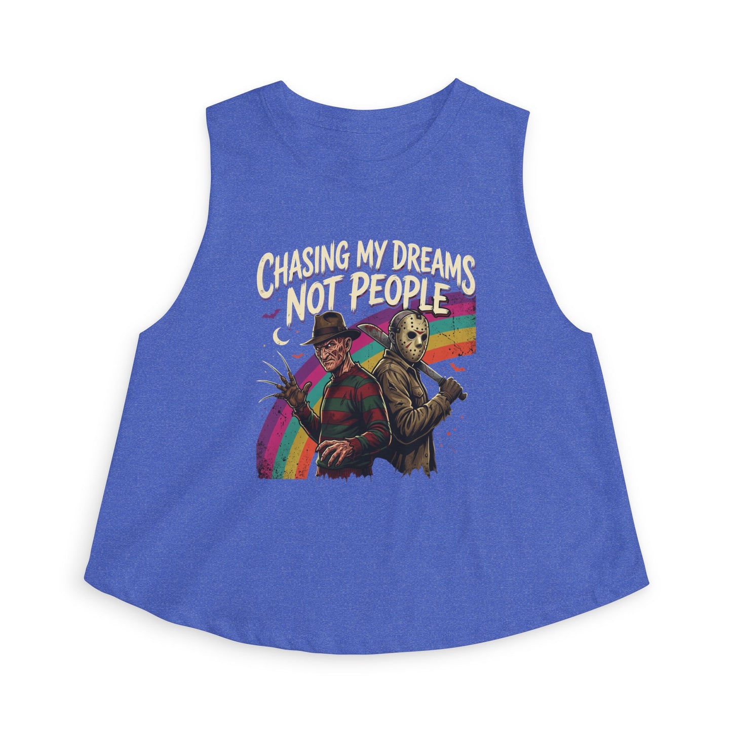 Chasing My Dreams Not People Crop Top | Retro Horror Movie Mashup