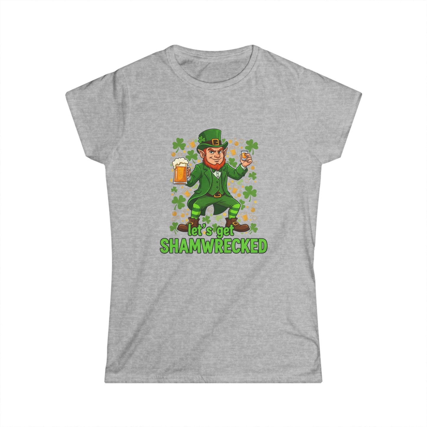 Shamrock Leprechaun Drinking Tee | St. Patrick's Day Shamwrecked Shirt