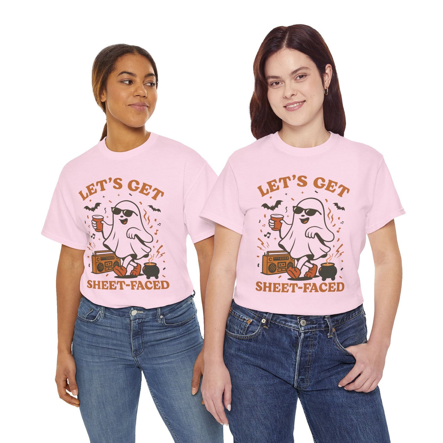 Ghost Party Tee, Halloween Shirt, Unisex Heavy Cotton Tee, Fun Graphic T-Shirt, Casual Wear, October Festivity Apparel