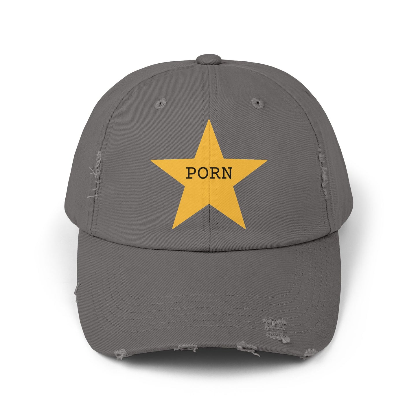 Trendy Unisex Distressed Cap with Statement Design, Casual Hat, Fashion Accessory, Gift for Him, Gift for Her, Everyday Style