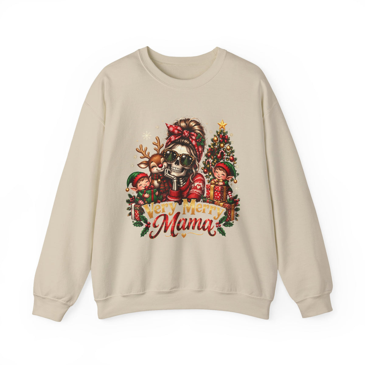 Very Merry Mama Christmas Family Design Sweatshirt