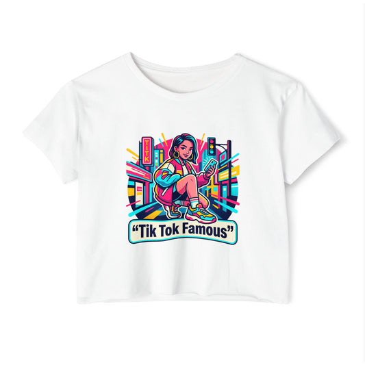 Tik Tok Famous Festival Crop Top — Neon Girl Streetwear Tee