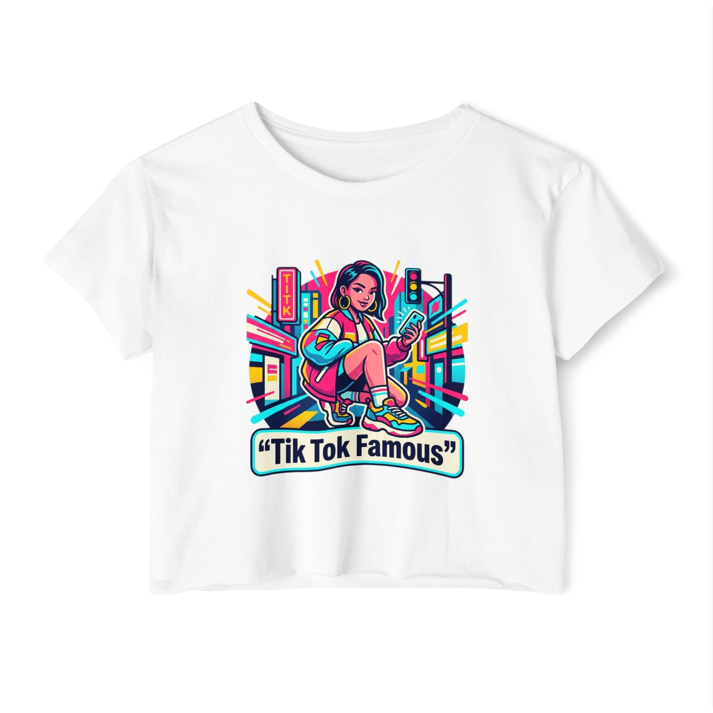 Tik Tok Famous Festival Crop Top — Neon Girl Streetwear Tee
