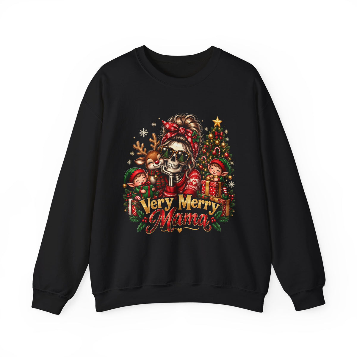 Very Merry Mama Christmas Family Design Sweatshirt