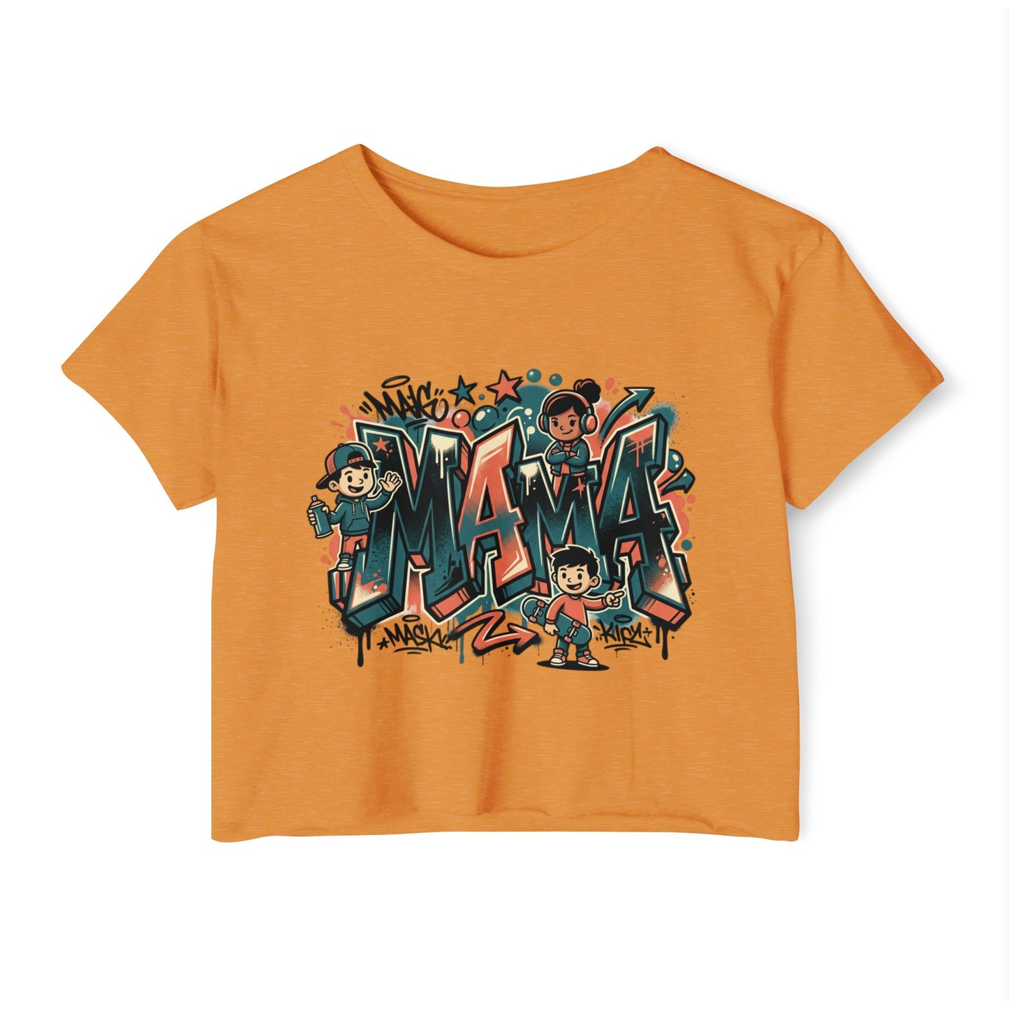 Mama Graffiti Crop Top — Urban Street Art Mother's Day Tee