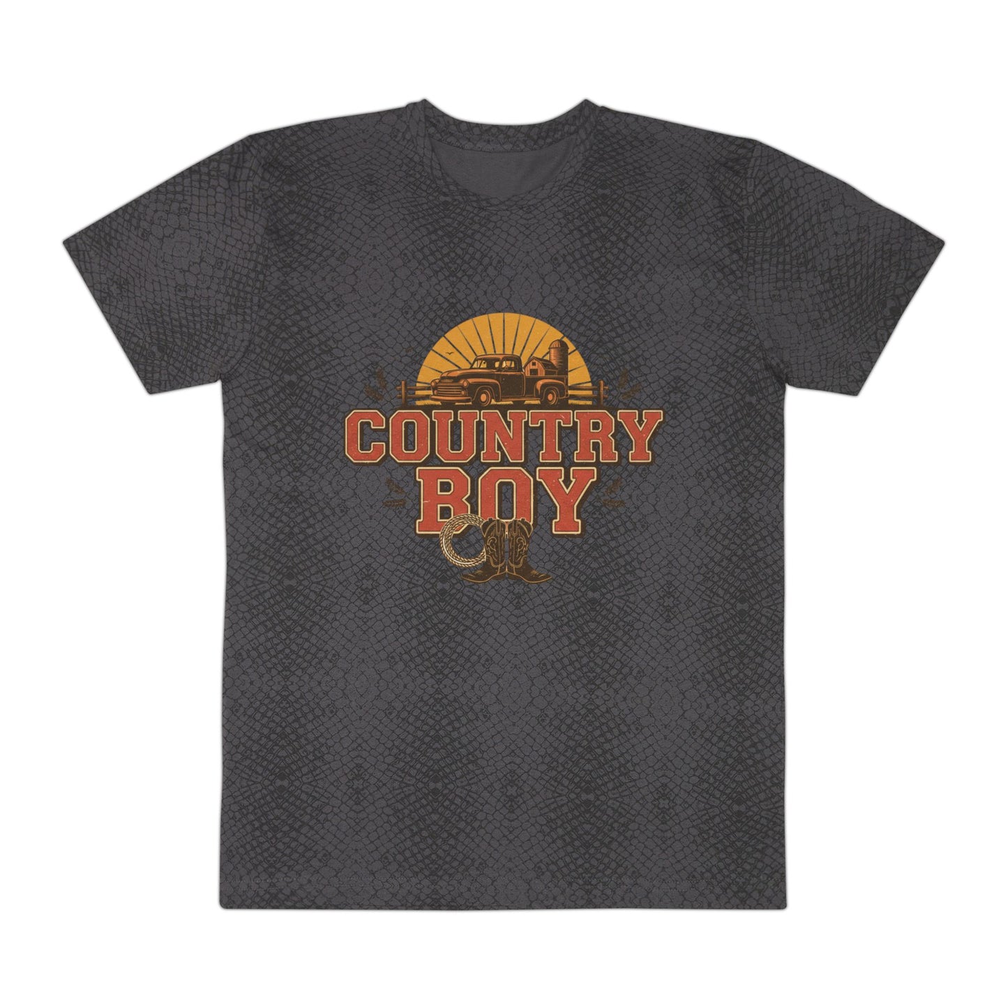Country Boy T‑Shirt - Vintage Truck Sunset Graphic Tee for Men