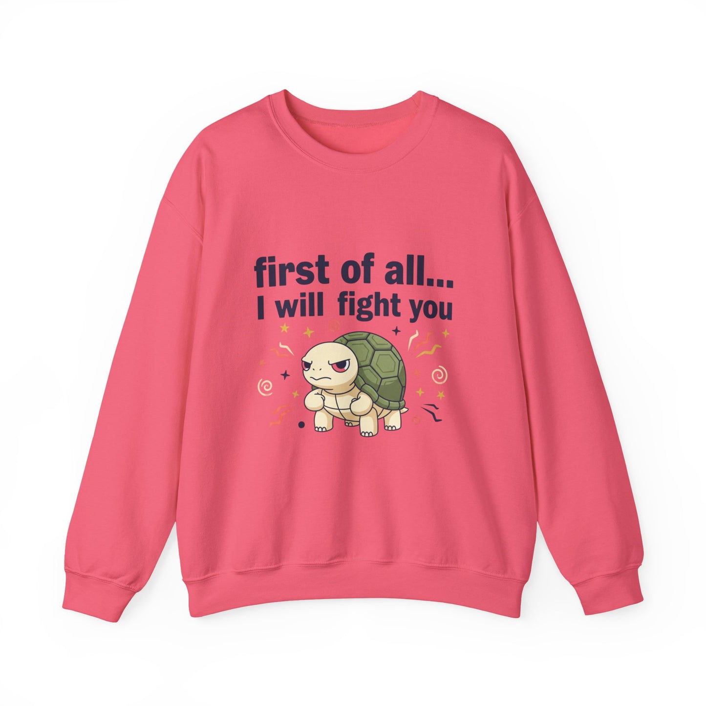 Cute Angry Turtle I Will Fight You sweatshirt | Graphic Crewneck