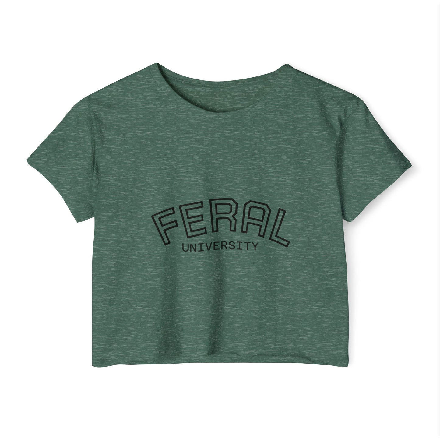 Feral University Crop Top — Women's Festival Graphic Tee