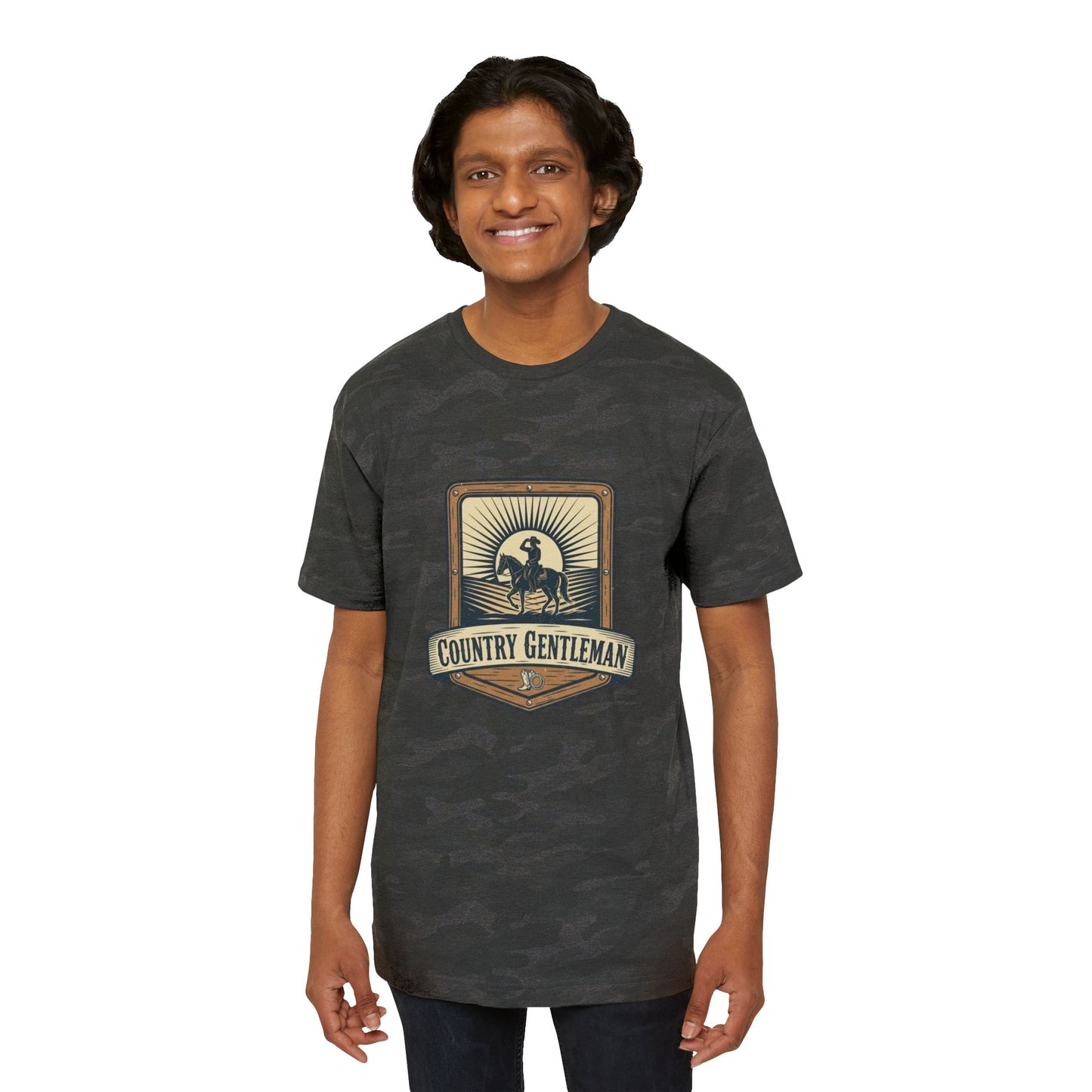 Country Gentleman T‑Shirt — Vintage Western Rodeo Ranch Tee for Men